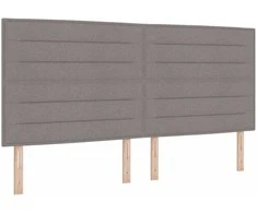 Kiemas lova su čiužiniu Taupe 200 x 200 cm audinys