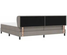 Kiemas lova su čiužiniu Taupe 200 x 200 cm audinys