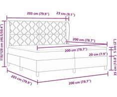 Kiemas lova su galvūgalio Taupe 200 x 200 cm audinys