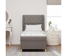 Kiemas lova su galvūgalio Taupe 200 x 90 cm audinys