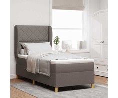 Kiemas lova su galvūgalio Taupe 200 x 90 cm audinys