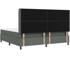 Kiemas lova su pagalve Tamsiai pilka 200 x 200 cm audinys