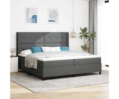 Kiemas lova su pagalve Tamsiai pilka 200 x 200 cm audinys