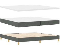 Kiemas lova su galvūgalio Tamsiai pilka 200 x 200 cm audinys