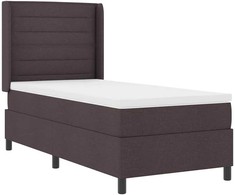 LED Čiužinio Lova su čiužiniu Tamsiai rudas 80 x 200 cm audinys