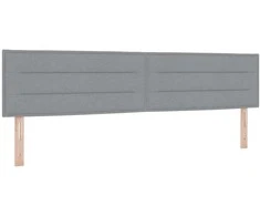 Kiemas lova su čiužiniu Šviesiai pilka 200 x 200 cm audinys