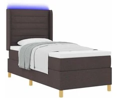 Kiemas lova su LED juostelėmis Ruda 90 x 200 cm audinys