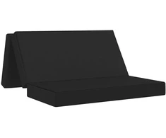 Čiužinys Sulankstomas Sofos Lova 120 x 67 x 45 cm Juoda