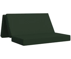Čiužinys Sulankstomas Sofos Lova 120 x 67 x 45 cm Tamsiai žalia