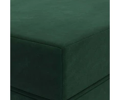 Čiužinys Sulankstomas Sofos Lova 140 x 67 x 45 cm Tamsiai žalia