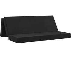 Čiužinys Sulankstomas Sofos Lova 180 x 67 x 45 cm Juoda