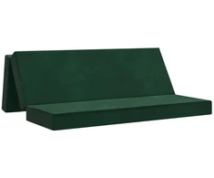 Čiužinys Sulankstomas Sofos Lova 180 x 67 x 45 cm Tamsiai žalia