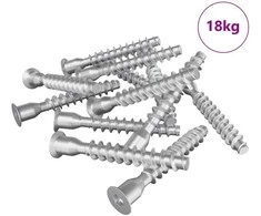 Confirmat varžtai 2500 pcs Sidabro Metalas