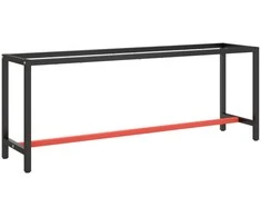 Darbastalio rėmas, juodas ir raudonas, 210x50x79cm, metalas