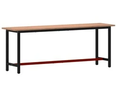 Darbastalis, 220x55x81,5cm, bukmedžio masyvas ir metalas