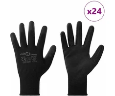 Darbo pirštinės 24 pcs Juoda 10 / xl Poliesteris