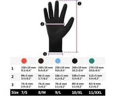 Darbo pirštinės 24 vnt. Juoda 10 / xl Poliesteris