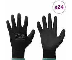 Darbo pirštinės 24 pcs Juoda 11 / XXL Poliesteris