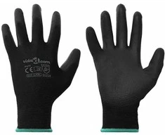 Darbo pirštinės 24 pcs Juoda 11 / XXL Poliesteris
