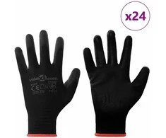 Darbo pirštinės 24 pcs Juoda 7 / S Poliesteris
