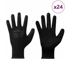 Darbo pirštinės 24 pcs Juoda 8 / m Poliesteris