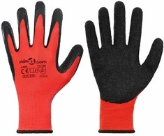 Darbo pirštinės 24 pcs Raudona ir Juoda 8 / m Latekso danga