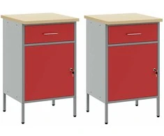 Darbo spinta 2 vnt. Raudona ir pilka 100 x 55 x 85 cm