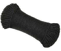 Darbo virvė, juodos spalvos, 3mm, 50m, polipropilenas