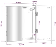 Dartboard spinta ARNHEM Pilka Sonoma 52,5 x 10,5 x 53,5 cm