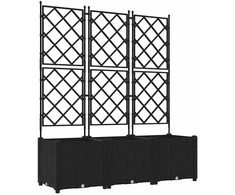 Sodo vazonas 3 vnt. Juoda 120 x 40 x 143 cm PP