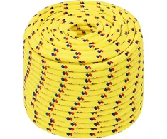 Daugiafunkcinė buitinė virvė 14 mm 100 m Geltona PP
