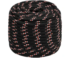Daugiafunkcinė buitinė virvė 18 mm 25 m Juoda ir raudona PP
