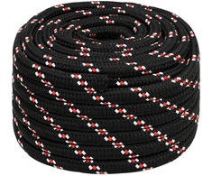Daugiafunkcinė buitinė virvė 20 mm 50 m Juoda ir raudona PP