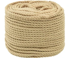 Daugiafunkcinė buitinė virvė 4 mm 25 m Natūrali PP