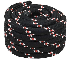 Daugiafunkcinė buitinė virvė 40 mm 25 m Juoda ir raudona PP
