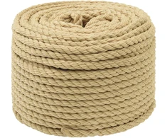Daugiafunkcinė buitinė virvė 8 mm 50 m Natūrali PP