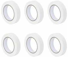 Dažytojo maskavimo juostos 6 pcs Balta 25mm x 50m Popierius