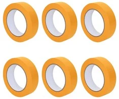 Dažytojo maskavimo juostos 6 pcs Geltona 25mm x 50m Popierius