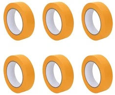 Dažytojo maskavimo juostos 6 pcs Geltona 30mm x 50m Popierius