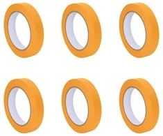 Dažytojo maskavimo juostos 6 pcs Geltona 19mm x 50m Popierius