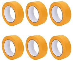 Dažytojo maskavimo juostos 6 pcs Geltona 38mm x 50m Popierius