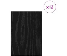 Dekoratyvinės Panelės 12 pcs Juodas ąžuolas 15 x 21 x 0.27 cm