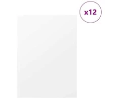Dekoratyvinės Panelės 12 pcs Balta 30 x 42 x 0.27 cm