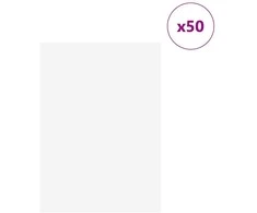 Dekoratyvinės Panelės 50 pcs Balta 21 x 30 x 0,27 cm