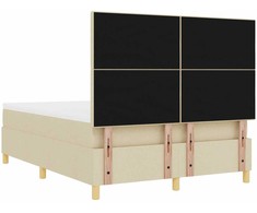 Kiemas lova su galvūgalio Kreminė 140 x 200 cm audinys