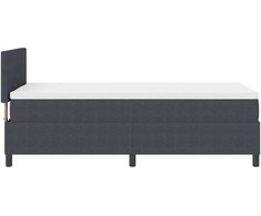 LED Čiužinio Lova Tamsiai pilka ir balta 90 x 190 cm