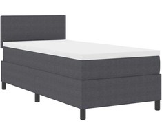 LED Čiužinio Lova Tamsiai pilka ir balta 90 x 190 cm