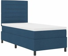 Kiemas lova su čiužiniu Mėlyna 90 x 200 cm audinys