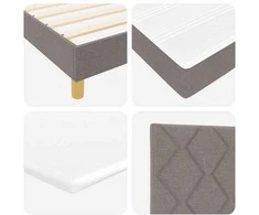 Kiemas lova su pagalve Tortora 200 x 80 cm audinys