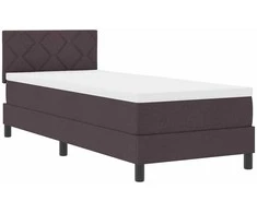 Kiemas lova su čiužiniu Tamsiai rudas 80 x 200 cm audinys